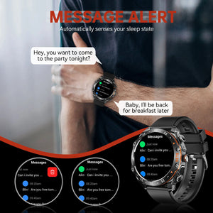 LaNikar New Smart Watches for Men with Earbuds Inside with 100+ Sport Modes and Sport Records Waterproof with iPhone and Android