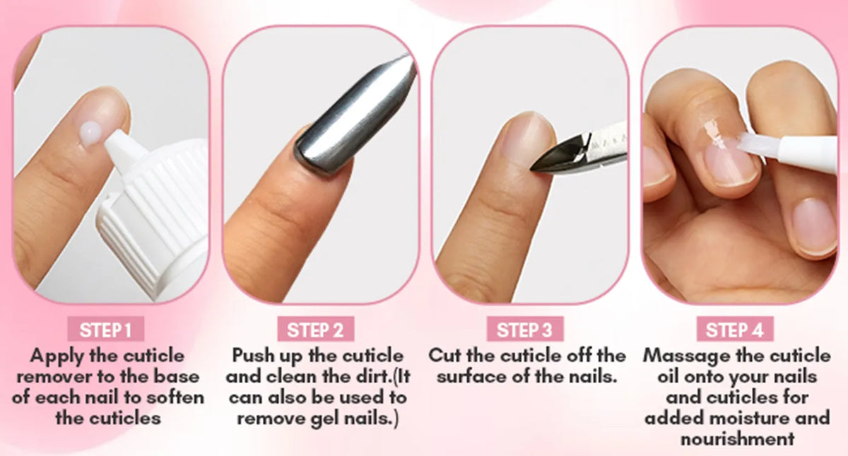 Makartt Cuticle Remover Kit, Nail Care with Cuticle Oil Pen, Trimmer, Nail File &amp; 120ml Cuticle Remover Liquid, Manicure Set