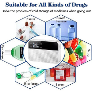 Small Fridge Cooler Insulin Cooler Medical Portable Insulin Bag Travel Keep Chilled Insulin Case USB Mini Refrigerator cold