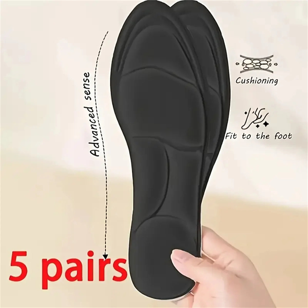 5D Massage Memory Sport Insoles Shoes Breathable Cushion Men Women Orthopedic Arch Support Insoles Care Orthopedic Insole
