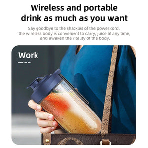 6 Blades Electric Juicer Cup with 2 Cups For Travel Portable Juicer Mixer Usb Charge Fresh Fruit Juice Personal Blender Smoothie