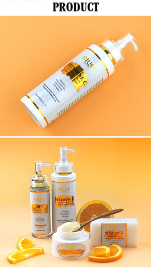 Hot Trend Vault AILKE Whitening Skin Care Kit with Vitamin C for brightening and unisex use, includes skincare products in a set.