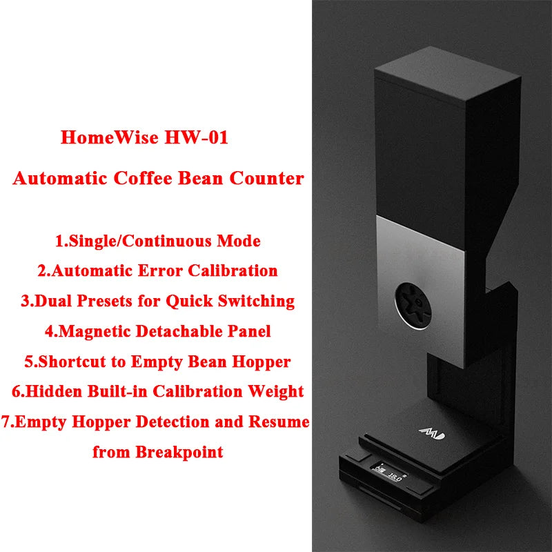 Hot Trend Vault HomeWIse automatic coffee bean dispenser and counter with sleek design for precise single origin bean measurement