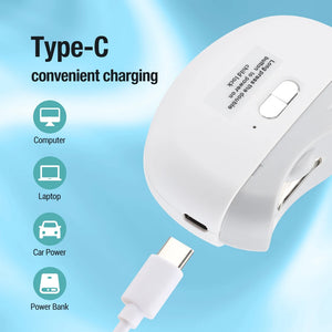 Rotatable Electric Nail Clipper For Baby Adult Automatic Nail Clippers With Light Nails Trimmer Cutter Manicure Polishing Tools