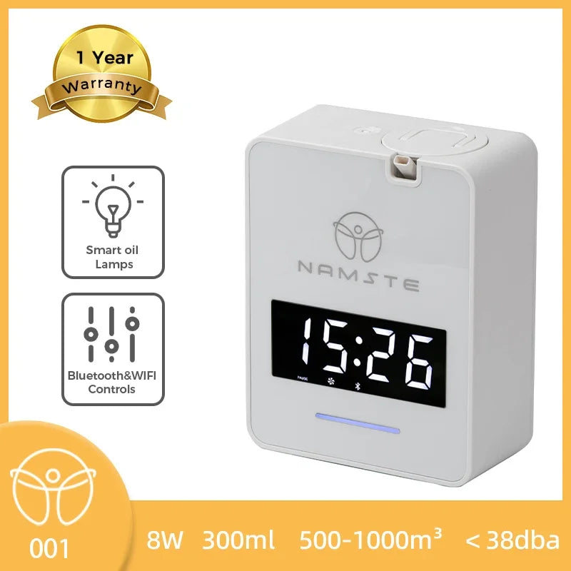 Namste LuxPerfume aroma diffuser by Hot Trend Vault with Bluetooth, 300ml capacity, for home air freshening and HVAC use.