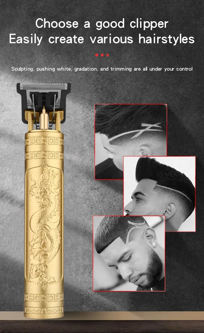 Hot Trend Vault Hair Clipper Pro Vintage T9 Edition with stainless steel blades and fast charging for home or barber use
