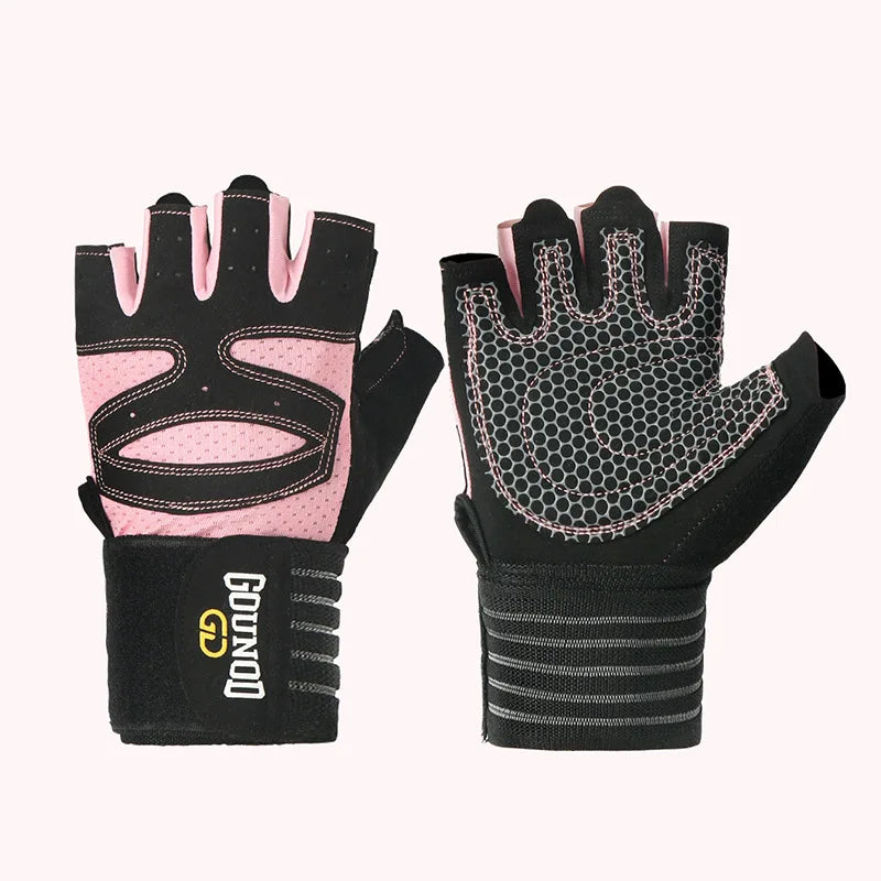 GOUNOD Weightlifting Gloves With Wrist Support Breathable Anti Slip Grip