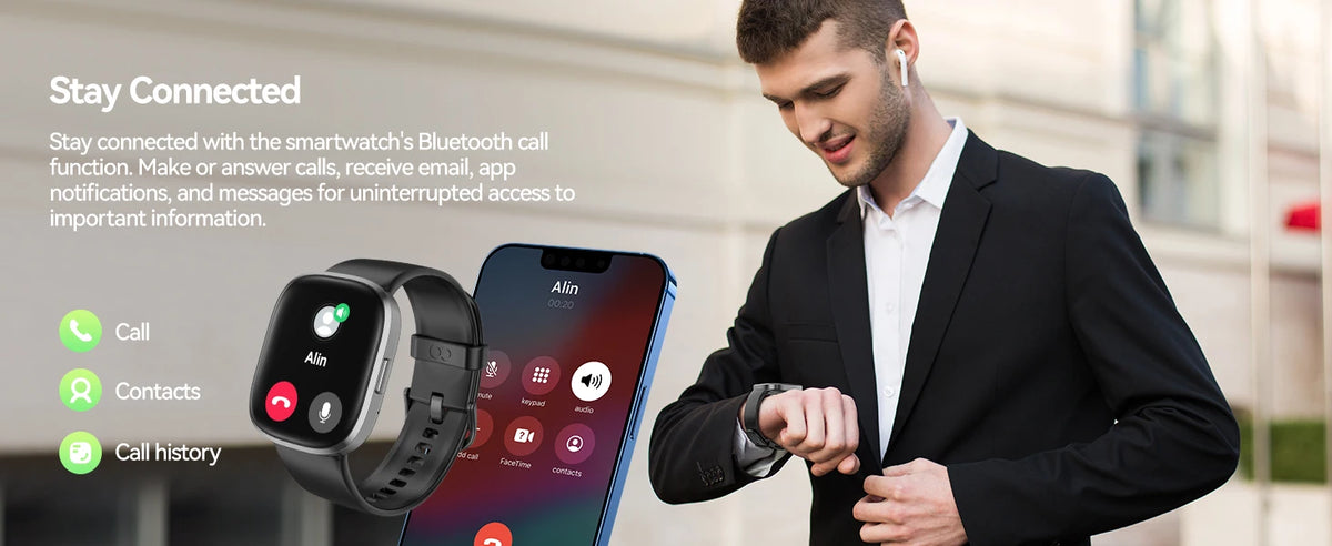 Smart Watches for Men Women  Sleep Tracking, 46mm 1.3oz Step Calorie Counter Fitness Watch Activity Trackers Pedometer forAndro