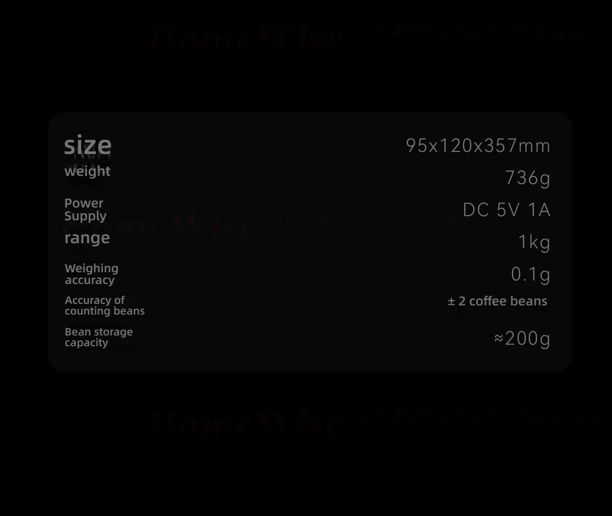 HomeWIse HW-01 Coffee Bean Dispenser Automatic Coffee Bean Counter Coffee Tool for Single-Origin Coffee Beans Espresso Pour Over