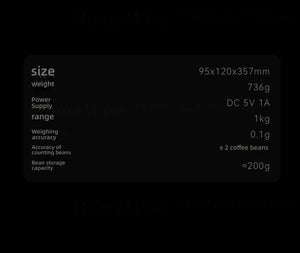 HomeWIse HW-01 Coffee Bean Dispenser Automatic Coffee Bean Counter Coffee Tool for Single-Origin Coffee Beans Espresso Pour Over