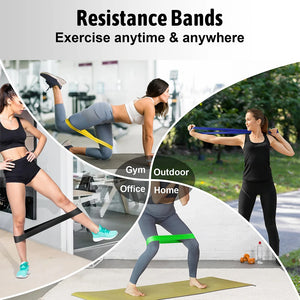 Resistance Bands for Working Out Elastic Exercice Loop Band for Pilates Yoga Starter Set of 5 for Booty Legs Stretch Flexbands