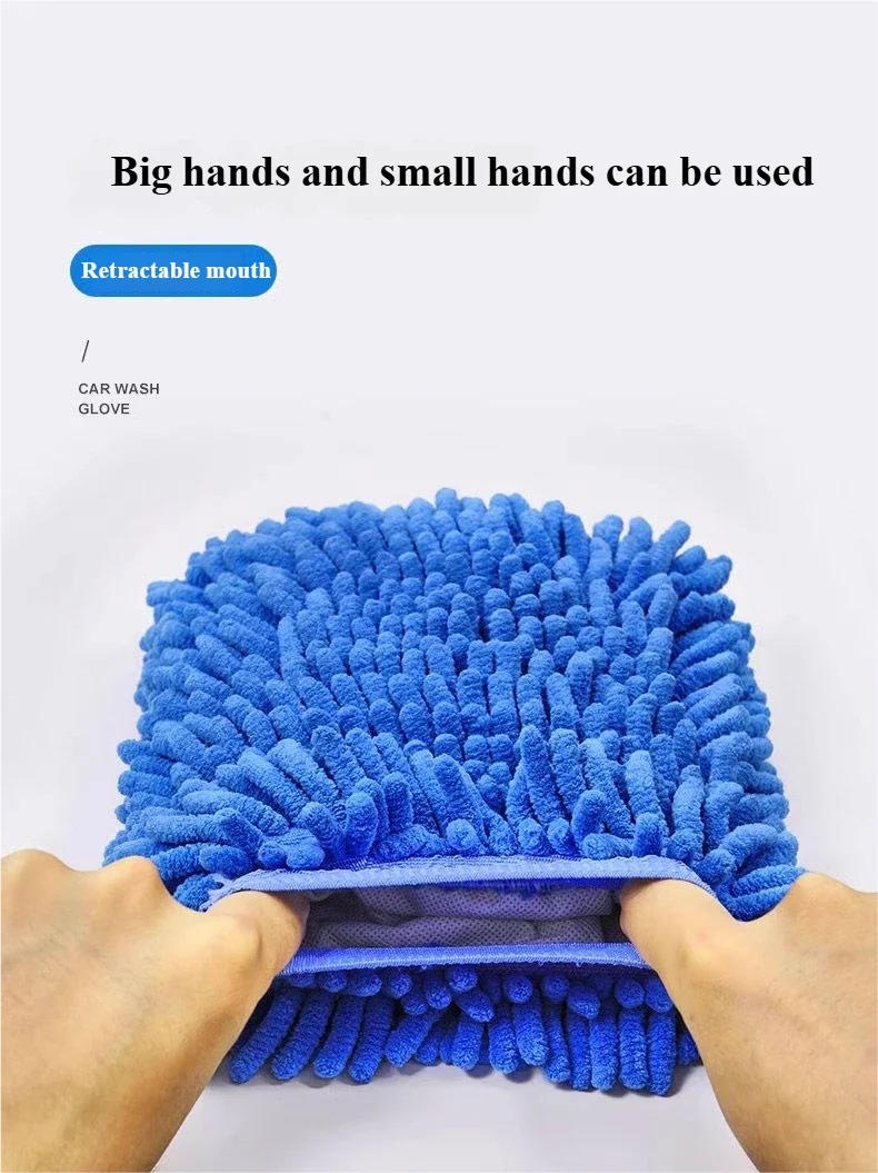 Microfiber Car Washer Sponge Cleaning Car Care Detailing Brushes Washing Towel Auto Gloves Styling Accessories