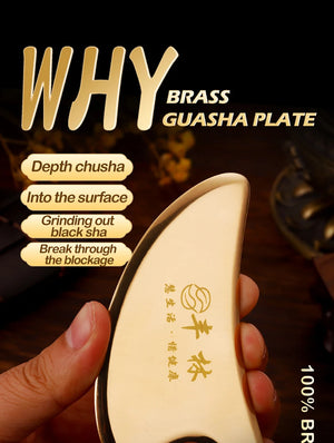 face massage tool gua sha facial beauty tool  eye instrument brass scraping plate beauty instrument  Metal massage plate