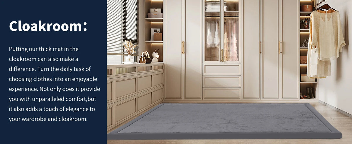 Solid Living Room Carpet Cream Style Non Slip Rugs for Bedroom Decoration Classic Minimalism Tatami Floor Yoga Mat