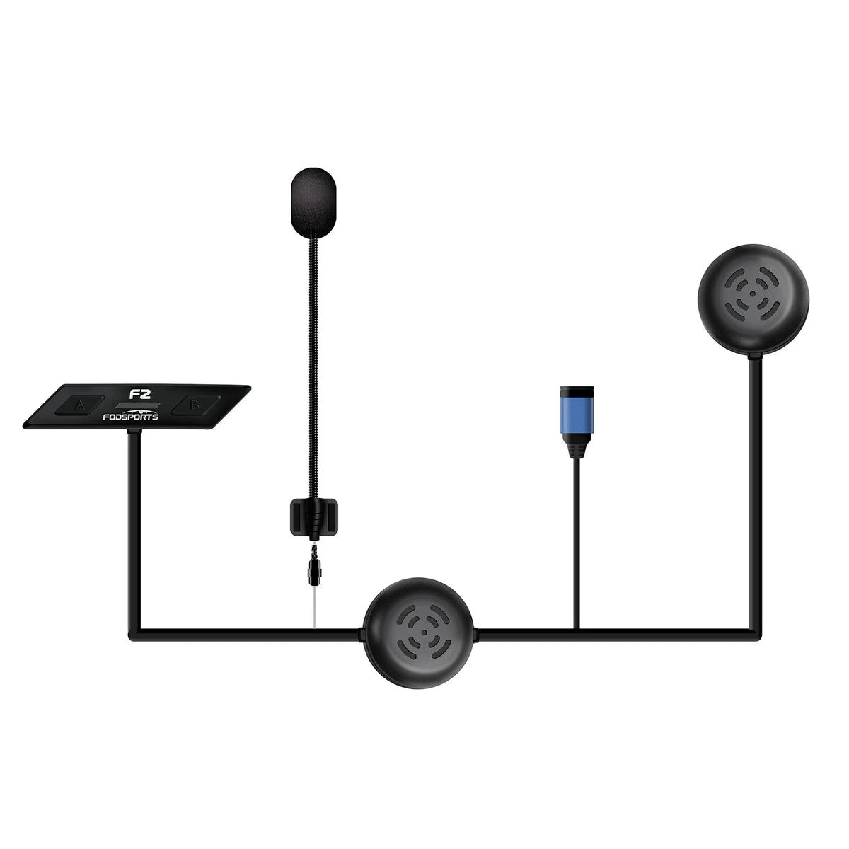 Fodsports F2 Motorcycle Bluetooth Intercom helmet Headset Wireless Intercomunicador 1000m IP67 Waterproof