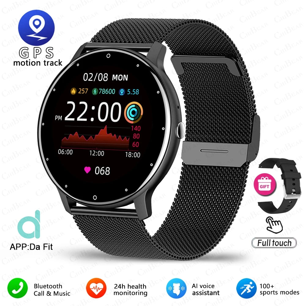 Ultra-light men's fitness smart watch with full touch screen, heart rate monitor, Bluetooth calling, by Hot Trend Vault.