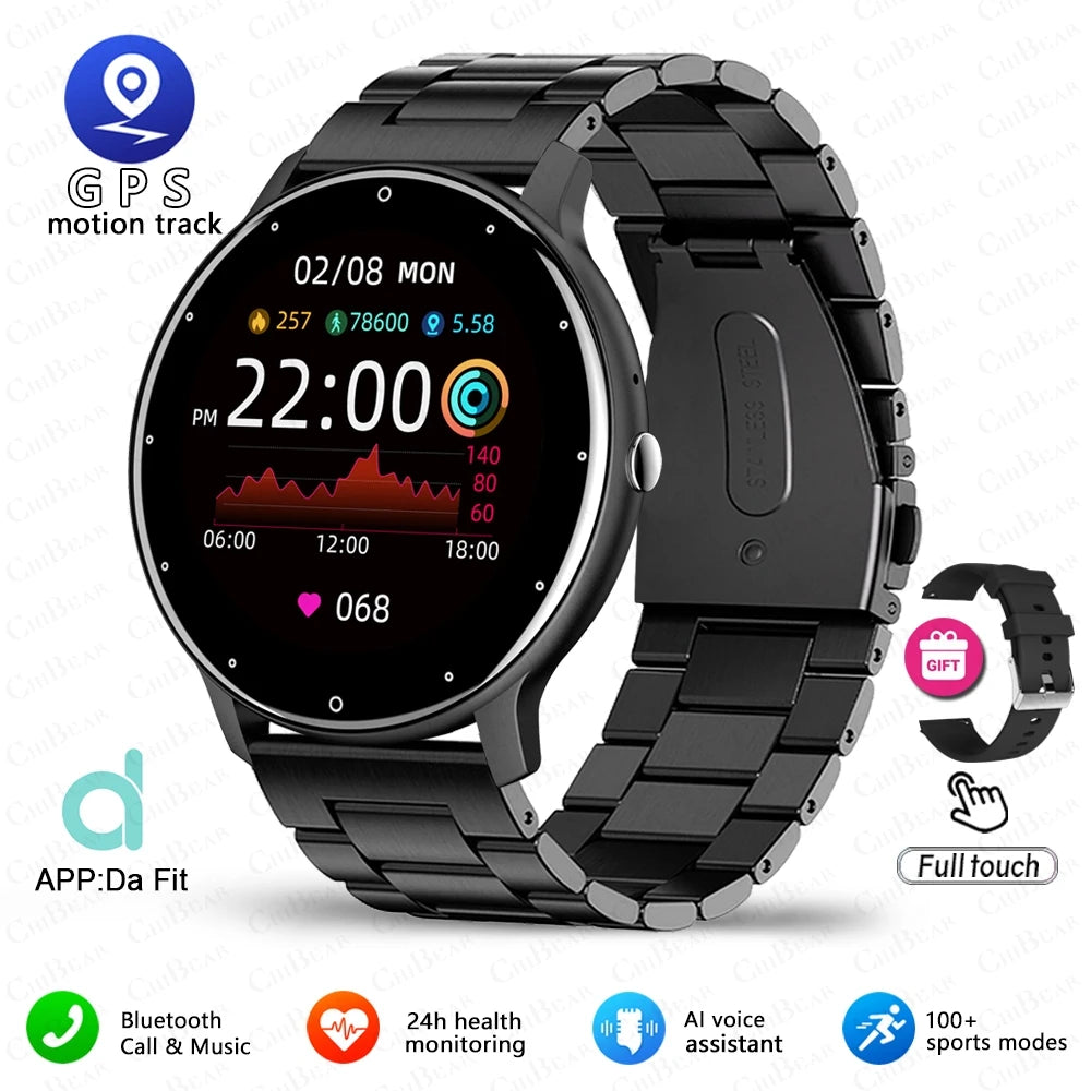 Hot Trend Vault men's smart watch with full touch screen, fitness tracker, heart rate monitor, Bluetooth calling, ultra-light accessory.