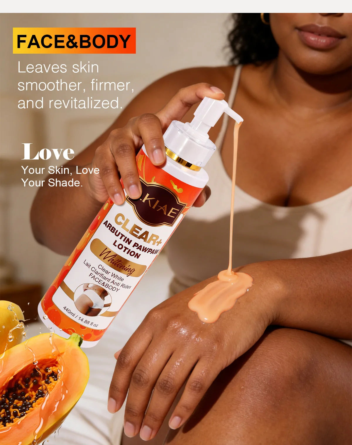 Hot Trend Vault Arbutin whitening cream with vitamin C, papaya, and carrot for dark spot removal and radiant moisturizing.