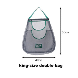 Hot Trend Vault reusable mesh storage bags for vegetables, hanging kitchen produce organizer, keeps vegetables fresh.