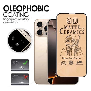 Ceramic Screen Protector For iPhone 17 16 15 14 13 Pro Max Matte Ceramic Film For iPhone 11 12 17 Pro Soft Film Not Glass