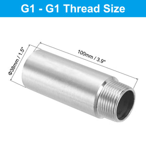 Stainless Steel 4" Length 1" NPT Male to 1" NPT Female Pipe Fitting