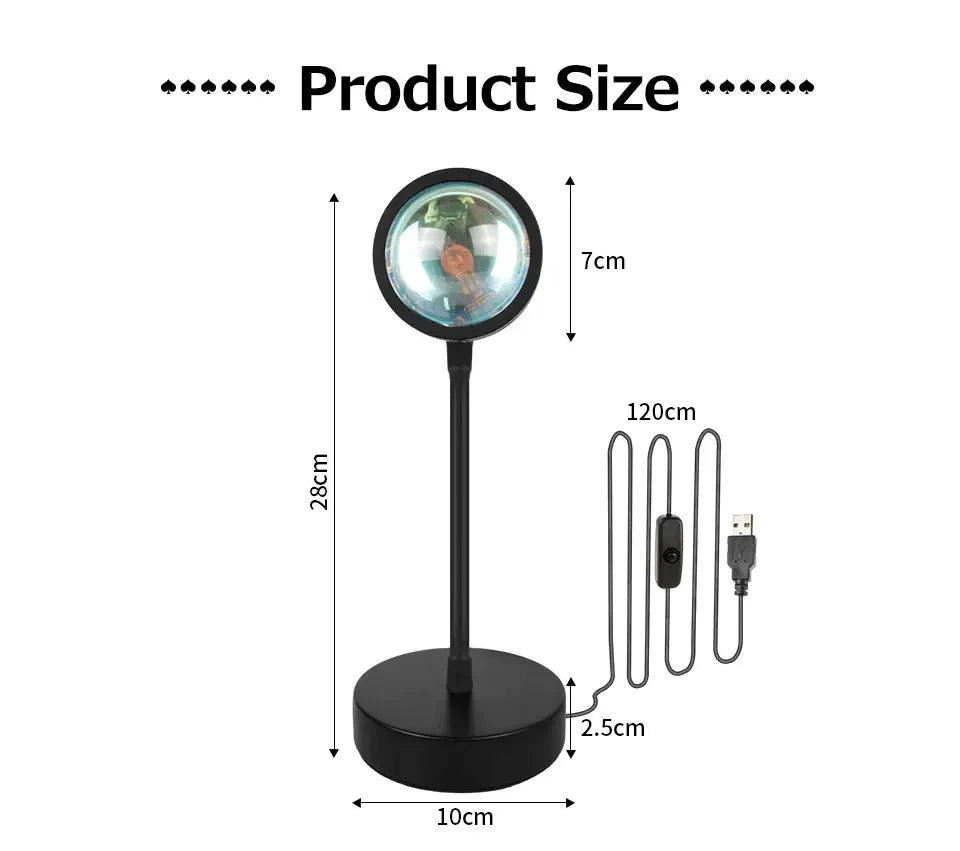 LED Atmosphere Night Light Projector Sunset Lamp AC 220V EU Plug for Bedroom Living Room Gift Background Decoration Lighting