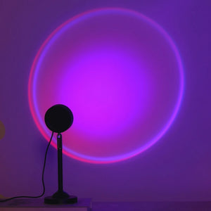 USB Sunset Lighting Ambient Projection Night Light for home décor, relaxing lighting in bedroom and living room