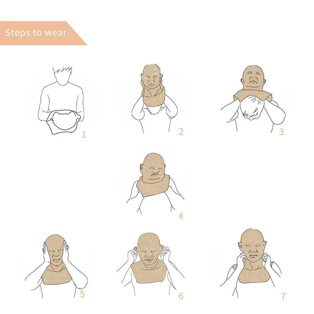 Silicone Old Man Mask Realistic Silicone Full Head Face Mask Party Prop Cosplay Male Hood Headwear for Halloween Cosplay