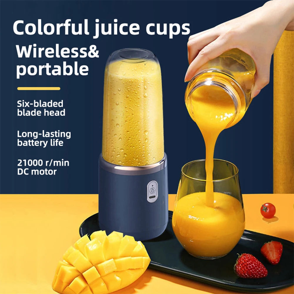 Hot Trend Vault Flaremore electric juicer cup with 400ml capacity, portable travel design, USB charge, dual cups, and automatic pulp ejection.
