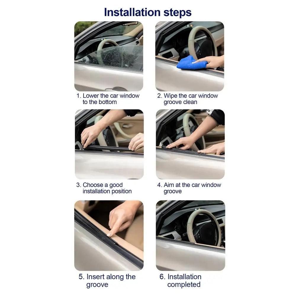 Car Side Window Wiper Driver Side Glass Cleaning Tool Rubber Truck Glass Cleaner Water Mist Removal Tool For Rainy And Foggy Day