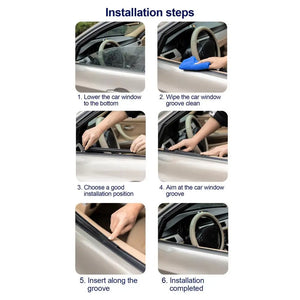 Car Side Window Wiper Driver Side Glass Cleaning Tool Rubber Truck Glass Cleaner Water Mist Removal Tool For Rainy And Foggy Day