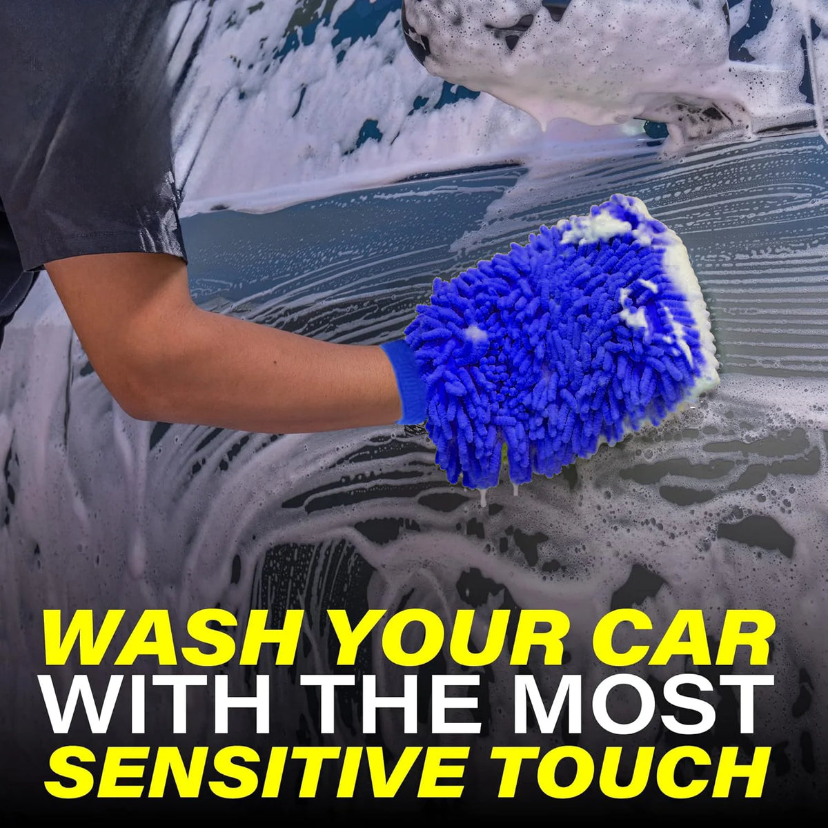 Microfiber Car Washer Sponge Cleaning Car Care Detailing Brushes Washing Towel Auto Gloves Styling Accessories