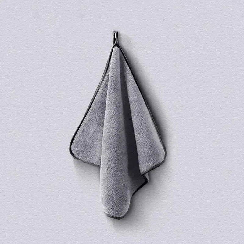 Grey microfiber car cleaning towel by Hot Trend Vault, ideal for cars and glass cleaning, soft and highly absorbent.