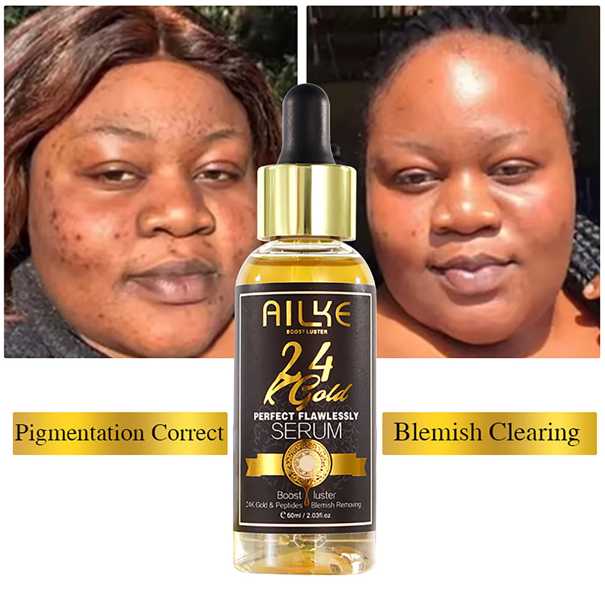 Hot Trend Vault AILKE 24K Gold Collagen Whitening cream jar with gold accents and branding on the label.