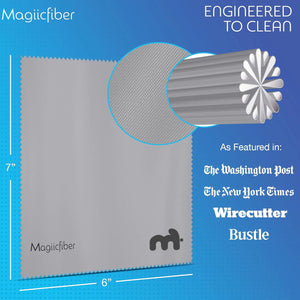 MagiicFiber Microfiber Cleaning Cloth, High-density Stripe-free Wipes, Soft and Efficient Premium Screen Cleaning Cloth
