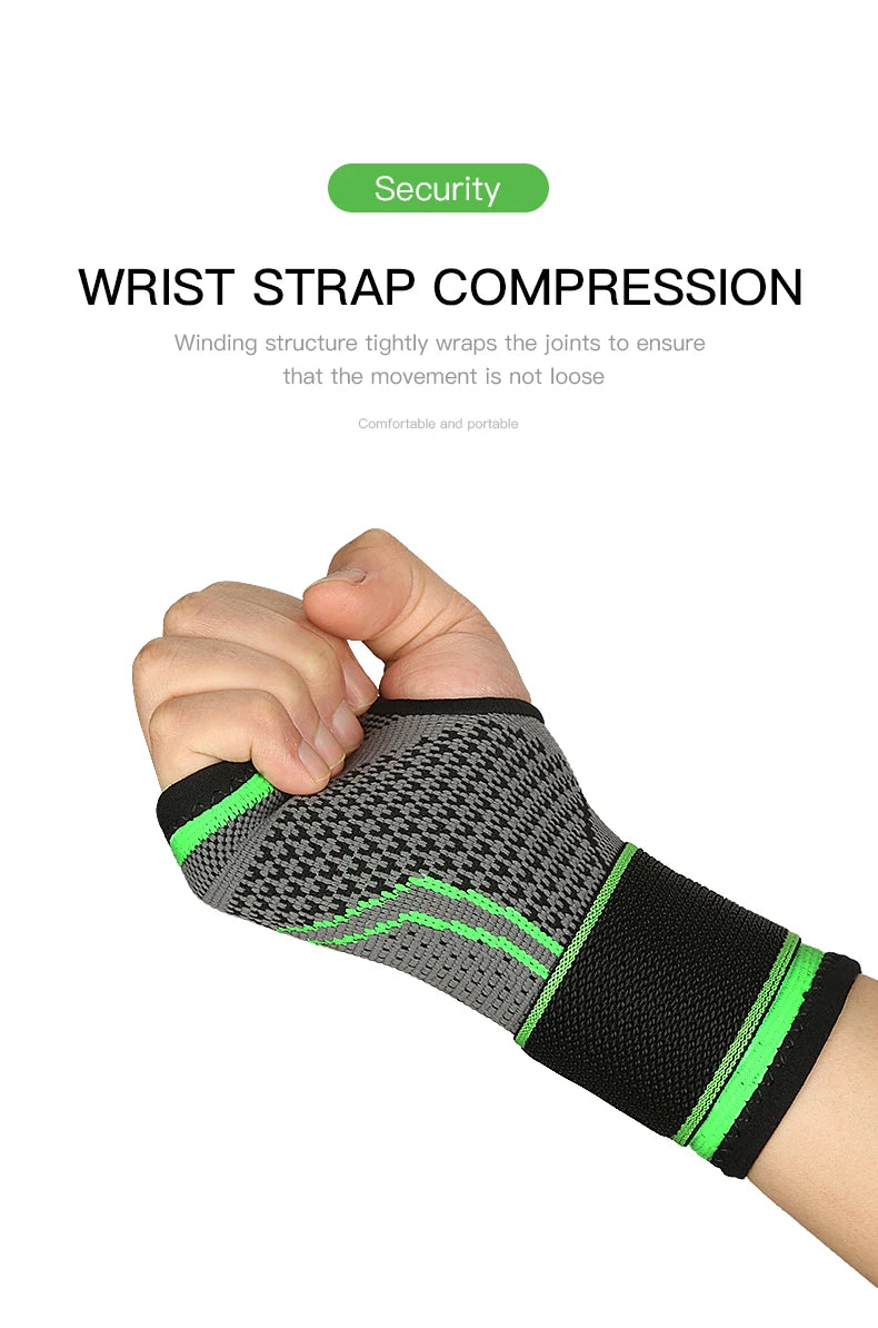 Gym Sports Wristband Wrist Protector Palm Guard Wrist Support Adjustable Wrist Brace Strap Compression Gloves for Carpal Tunnel