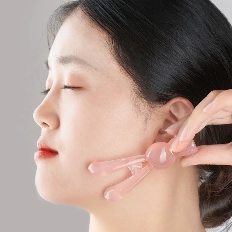 Facial Tools Massage Plate Rabbit Shape Face Lifting Guasha Scraping Massage Reduce Puffiness Nose Lifting Nose Guasha Care