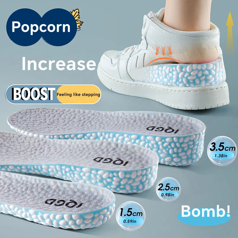 1 Pair EVA Material Invisible Height Increase Insoles For Shoes Breathable Shock Absorption Comfortable For Women Men