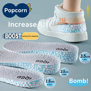 1 Pair EVA Material Invisible Height Increase Insoles For Shoes Breathable Shock Absorption Comfortable For Women Men