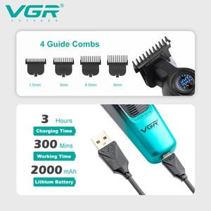 Hot Trend Vault VGRC cordless hair trimmer for men with professional barber clipper design, 2000mAh battery and LED display.
