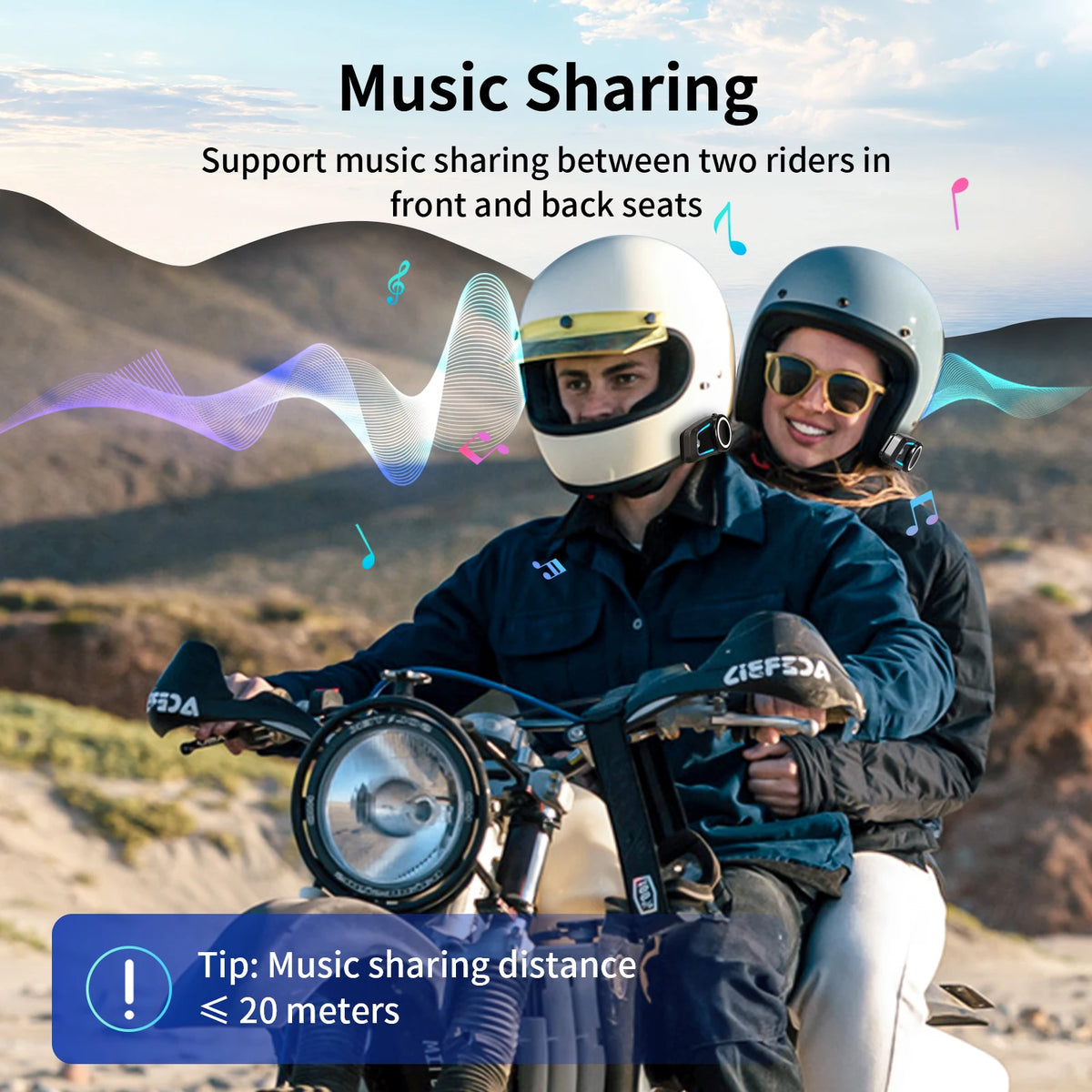 2 pcs Fodsports FX7 Mesh Motorcycle Intercom Bluetooth Helmet Headset BT5.4