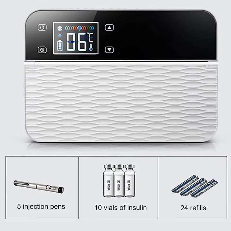 Small Fridge Cooler Insulin Cooler Medical Portable Insulin Bag Travel Keep Chilled Insulin Case USB Mini Refrigerator cold