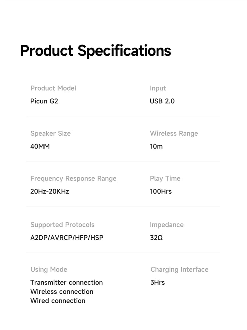 Picun G2 2.4GHz Bluetooth Wireless Gaming Headset For PC PS4 PS5 Phone Switch 5ms Low Latency 7.1 Surround Wired Headset ENC Mic