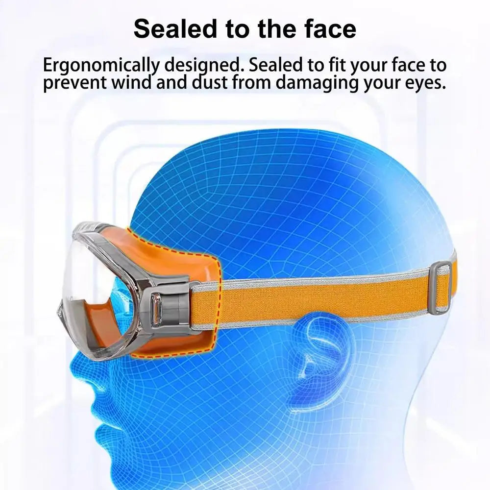 Construction Goggles For Men Angle Grinder Goggles Anti-Fog Woodworking Eyewear Anti-Splash Welding Safety Glasses Dustproof For