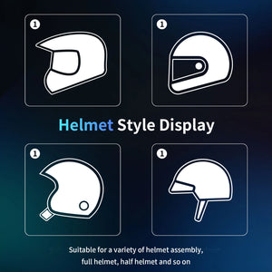 2 pcs Fodsports FX7 Mesh Motorcycle Intercom Bluetooth Helmet Headset BT5.4