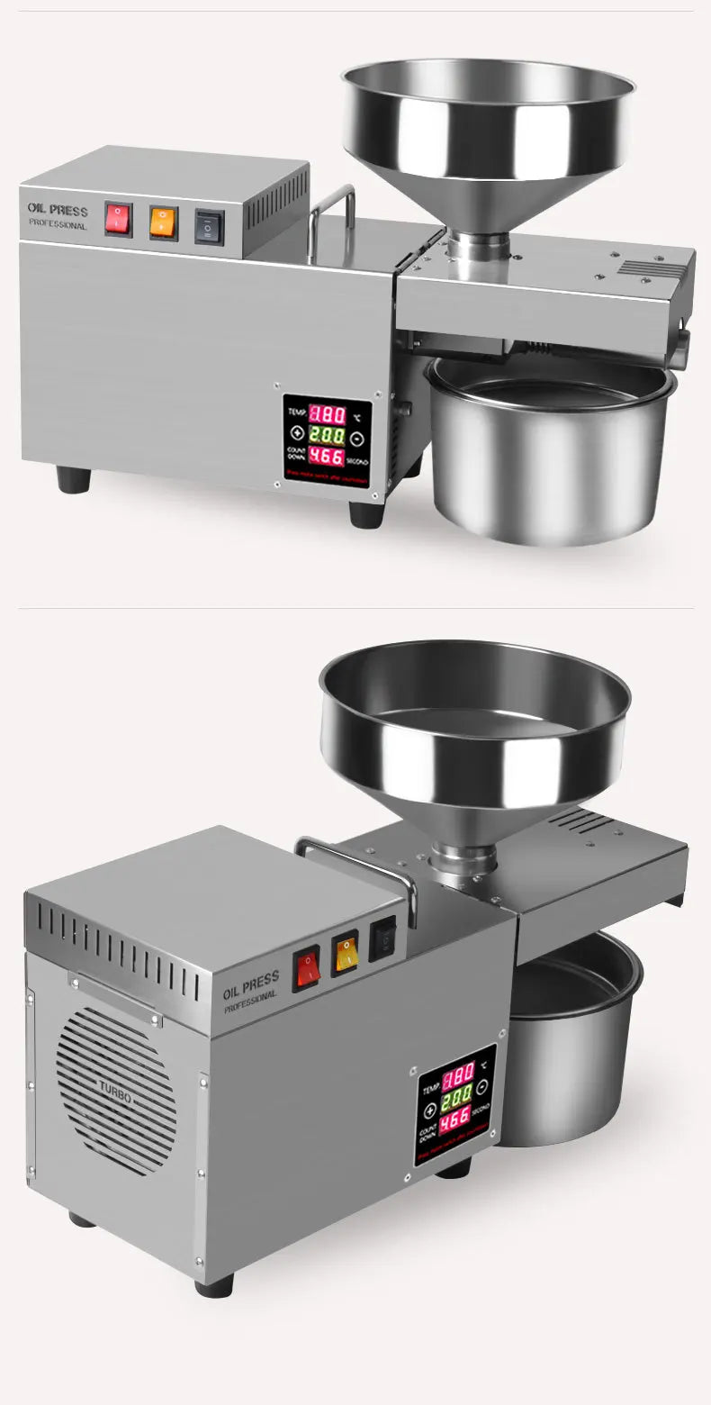 S9S Oil Press Stainless Steel Automatic Cold Press Oil Press Coconut Peanut Kernel Oil Press 110V/220V 1500W (Max)