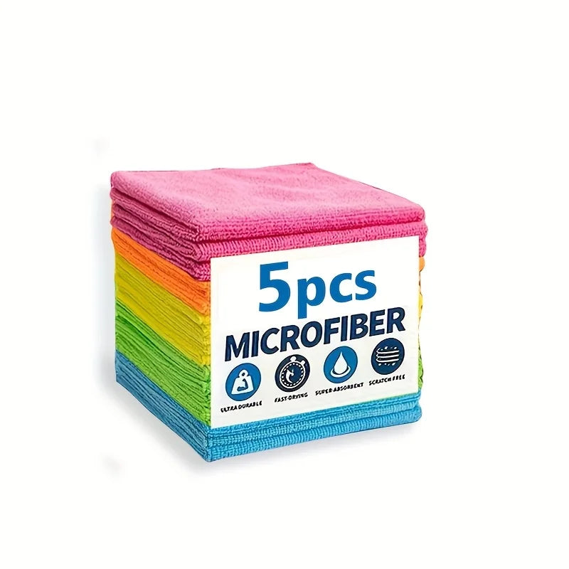 5/10/20 Microfiber Cleaning Cloth - Super absorbent and quick-drying，Kitchen、Bathroom、Car、Furniture without Traces - Durable and