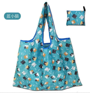 Reusable foldable shopping bag by Hot Trend Vault, large eco-friendly tote with washable, heavy-duty design for women.