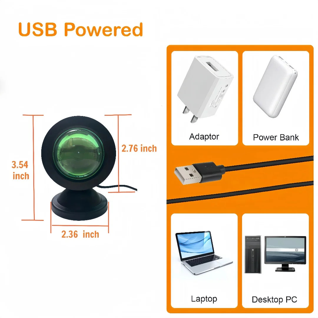 Sunset Lamp Night Light Projection Lamps Christmas Light with Remote Mood Lighting Rainbow Sunlight lamp Led Colorful Changing