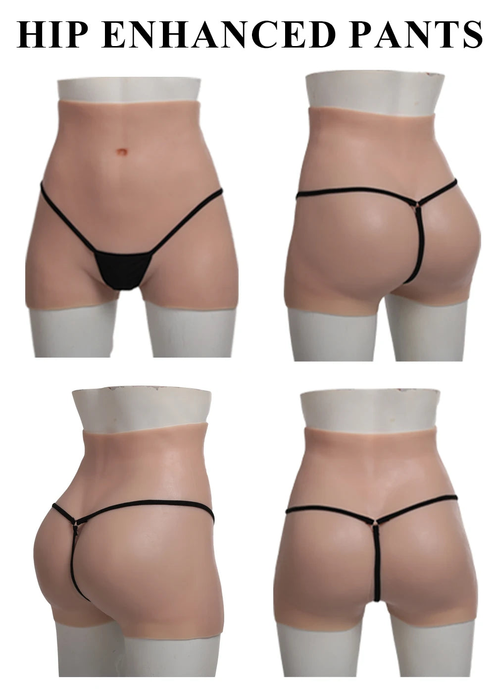 Silicone hip enhancer panties for drag queens and crossdressers, designed for cosplay and buttock lift, by Hot Trend Vault.